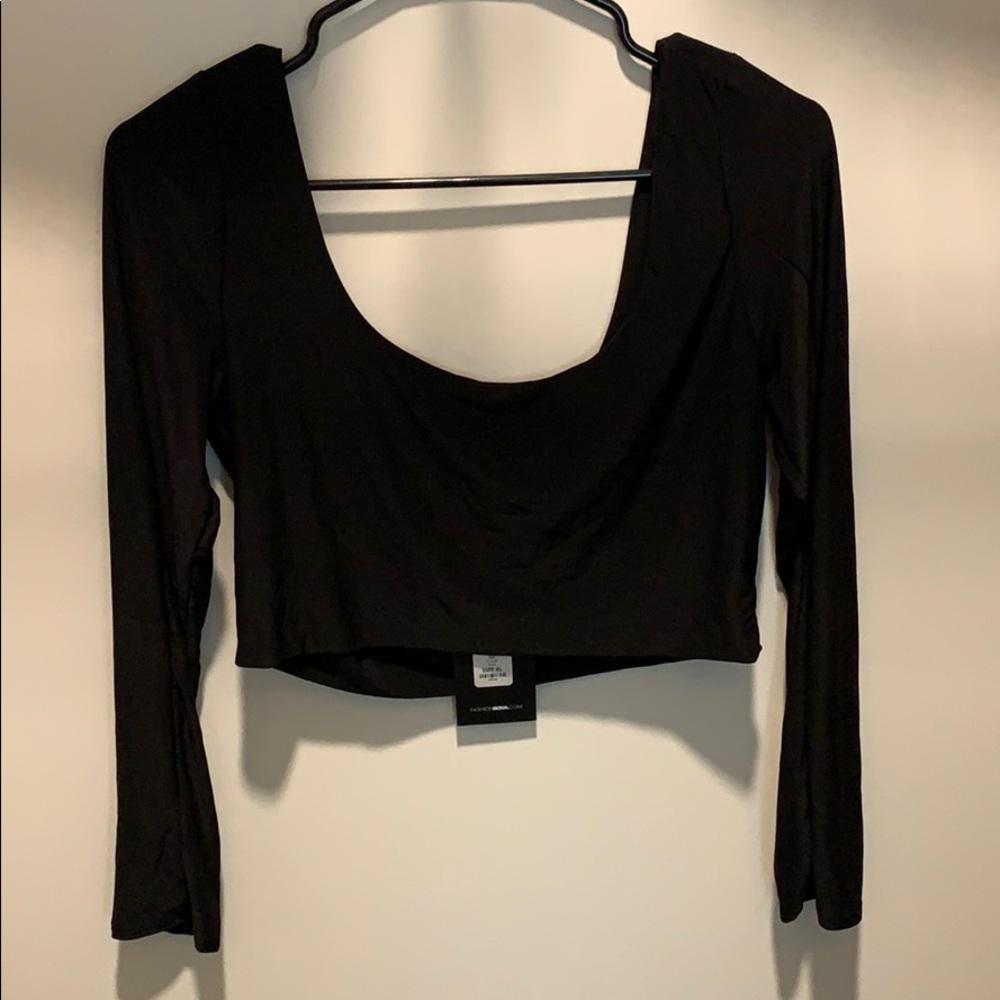 Skin tight crop top.